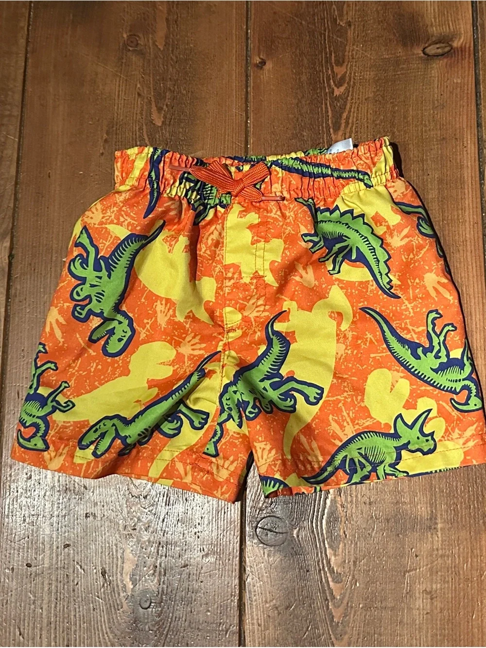3, Toddler swim trunks, Sz 12 mo to 18 mo Frogs, Dinosaur, Crabs designs on each